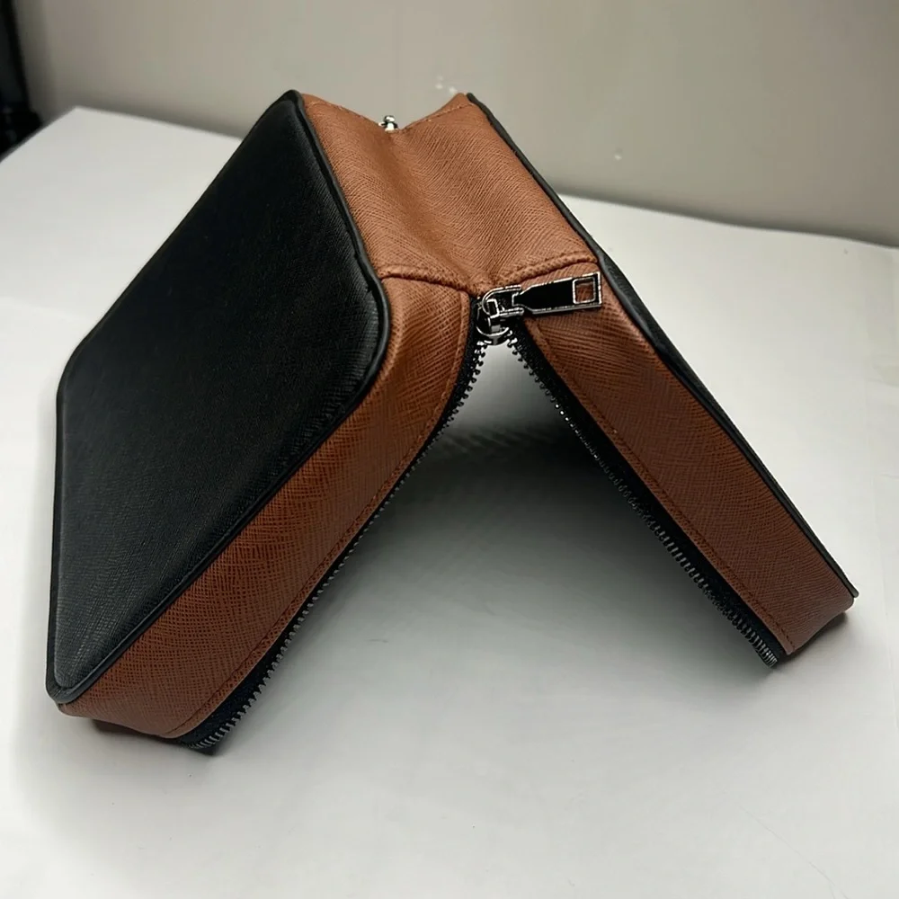 Lanvin Parfums Zip Around Make Up Pouch Square Clutch Bag - New
